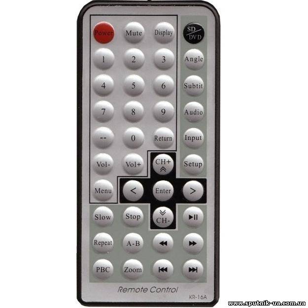 Пульт до портативного TV/LCD/USB/SD 22-8 Super/KR-16A/ KR-09 tv+dvd (S FF00/D 14/F 6121Y)